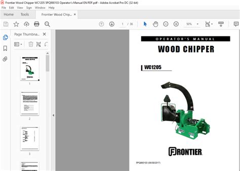 frontier wood chipper pdf manual